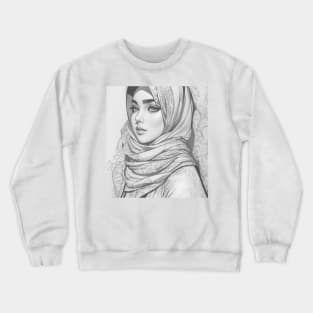 Hijab Girl (Sketch) Crewneck Sweatshirt